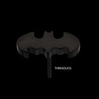 DC Comics Batman Logo Flatback Stud Earring / Nosering - Black PVD Titanium