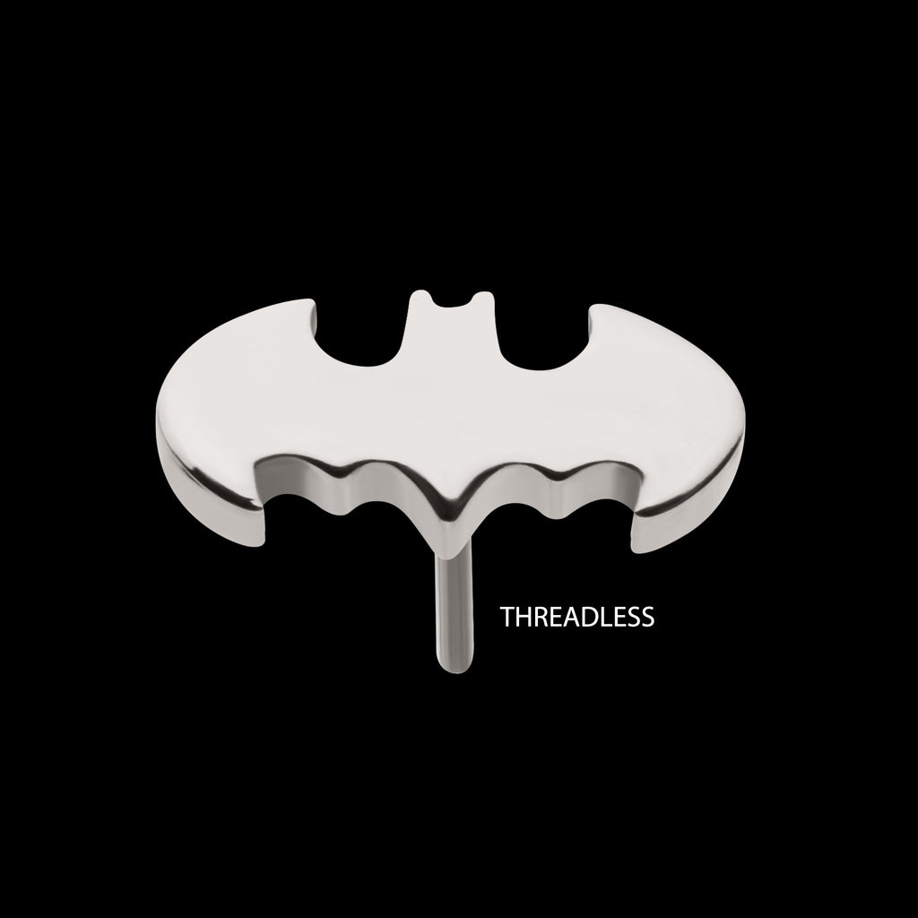 DC Comics Batman Logo Flatback Stud Earring / Nosering - Titanium