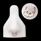 Flying Bat Front Facing Hinged Segment Clicker Hoop Earring / Nosering – Titanium