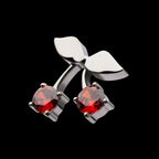 Titanium Threadless Prong Set Garnet Gem Cherry Top