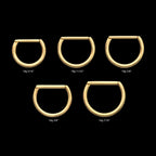 24Kt Gold PVD Titanium D-Ring Clicker Hoop Earring / Nosering