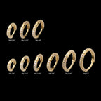 3 Row Pave Set Gem Hinged Hoop Huggie Earrings – 14Kt Yellow Gold