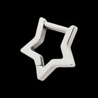 Star Hinged Segment Clicker Hoop Earring / Nosering – Titanium