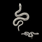 Titanium Threadless Diamond Pattern Snake Top