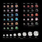 Titanium Threadless Low Profile 4 Prong Round Gem Top