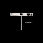 Marvel Deadpool Logo Flatback Stud Earring / Nosering - Titanium