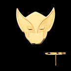 Marvel Wolverine Flatback Stud Earring / Nosering - 24Kt Gold PVD Titanium