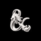 Dungeons & Dragons 3D Ampersand Logo Flatback Stud Earring / Nosering - Titanium