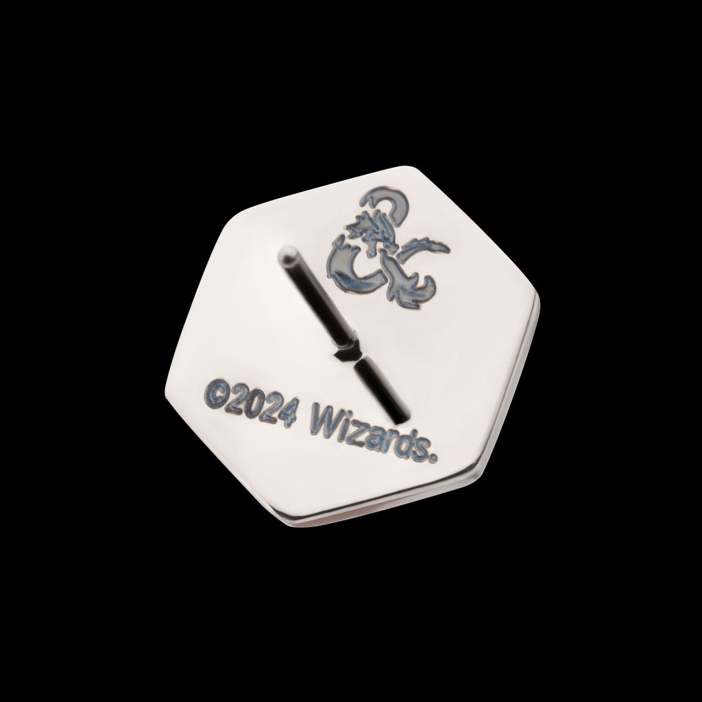 Dungeons & Dragons 3D Flat Back Dice Flatback Stud Earring / Nosering - Titanium