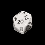 Dungeons & Dragons 3D Flat Back Dice Flatback Stud Earring / Nosering - Titanium