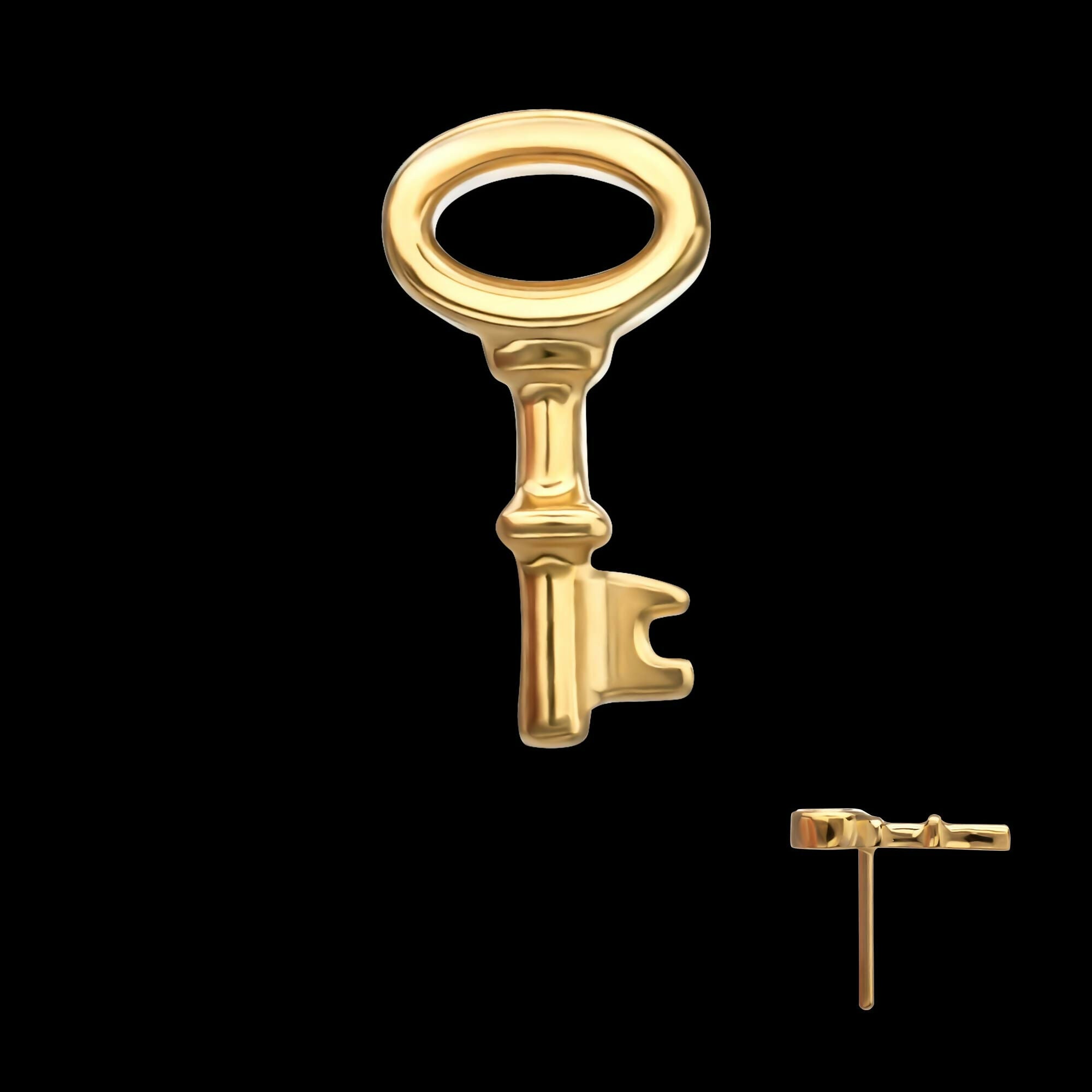 24Kt Gold PVD Titanium Threadless Key Top