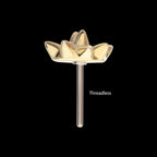 14Kt Yellow Gold Threadless Mace Ball Top