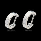 Design 3mm Thick Hinged Segment Clicker Hoop Earring / Nosering – Titanium