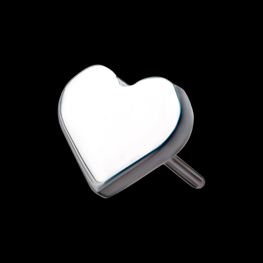 Titanium Threadless Heart Top