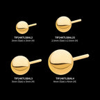 24KT Gold PVD Titanium Threadless with Ball Top