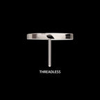 Enamel Friday The 13th Jason Mask Flatback Stud Earring / Nosering - Titanium