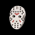 Enamel Friday The 13th Jason Mask Flatback Stud Earring / Nosering - Titanium