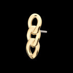 14Kt Yellow Gold Threadless 3-Link Chain Top