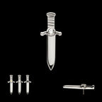 Titanium Threadless with Bezel Set 1mm CZ Dagger Top
