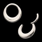 Sleek Dome Septum Front Facing Hinged Segment Clicker Hoop Earring / Nosering – Titanium