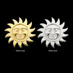 14Kt Gold Threadless Sun Face Top