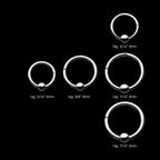 3mm Ball Hinged Segment Ring Earring / Nosering – Titanium