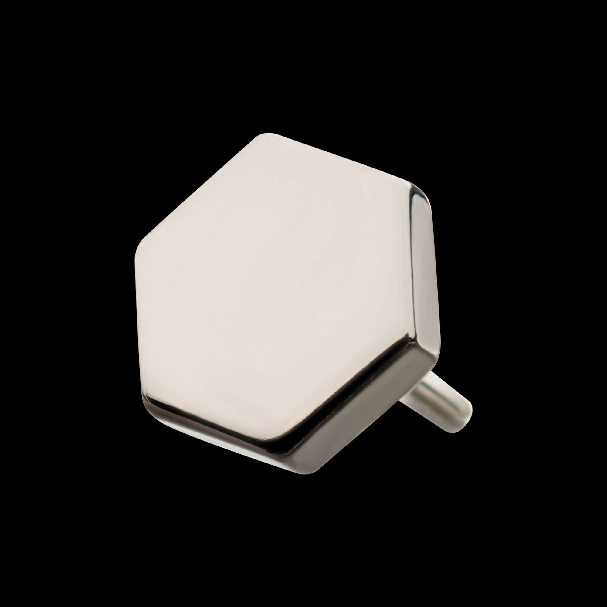 Titanium Threadless with Hexagon Top