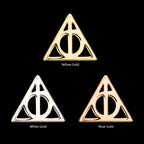 Harry Potter Deathly Hallows Flatback Stud Earring / Nosering - 14Kt Gold