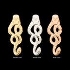 Harry Potter Dark Mark Symbol Flatback Stud Earring / Nosering - 14Kt Gold