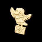Harry Potter Hedwig Flatback Stud Earring / Nosering - 14Kt Gold