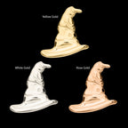 Harry Potter Sorting Hat Flatback Stud Earring / Nosering - 14Kt Gold