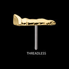 Harry Potter Sorting Hat Flatback Stud Earring / Nosering - 14Kt Gold