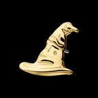 Harry Potter Sorting Hat Flatback Stud Earring / Nosering - 14Kt Gold