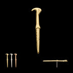 Harry Potter Lord Voldemort Wand Flatback Stud Earring / Nosering - 14Kt Gold