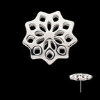 Titanium Threadless Mandala Flower Top