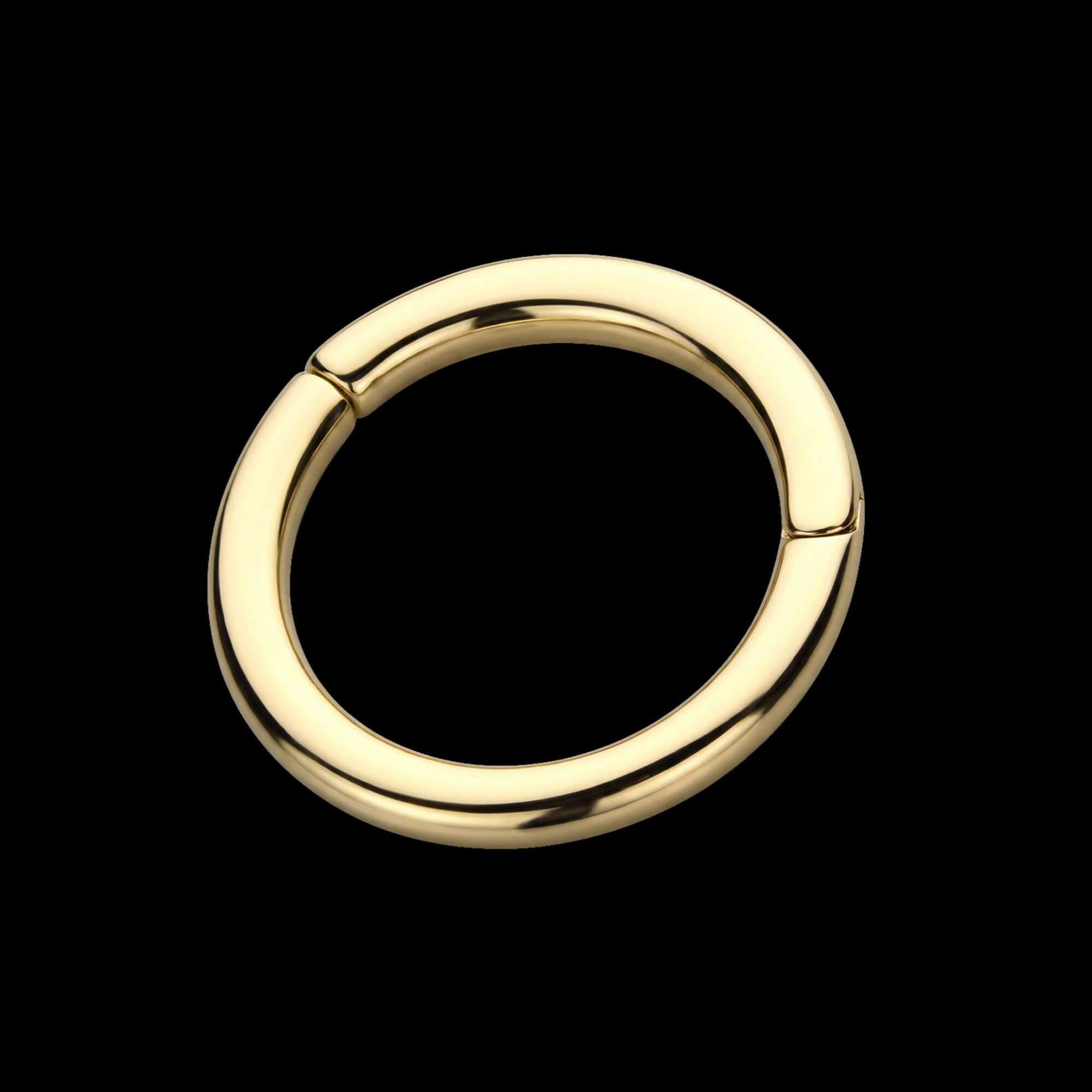 Basic Hinged Segment Clicker Hoop Earring / Nosering – 14Kt Yellow Gold