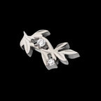 Titanium Threadless Prong Set Gem Vine Top
