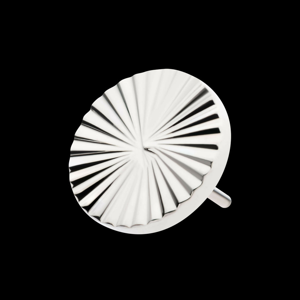 Titanium Threadless Corrugated Round Top