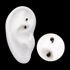Black PVD Titanium Internally Threaded Ball End Curved Barbell Earring / Nosering