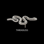Titanium Threadless Diamond Pattern Snake Top