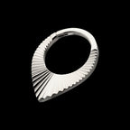 Radiant Teardrop Hoop Front Facing Hinged Segment Clicker Earring / Nosering – Titanium