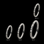Pyramid Design Side Facing Hinged Segment Clicker Hoop Earring / Nosering – Titanium