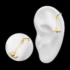 14Kt Yellow Gold Bee Dangle Charm with 10mm Chain