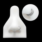 Hammered Pattern Side Facing Hinged Segment Clicker Hoop Earring / Nosering – Titanium