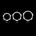 Bone Shaped Front Facing Hinged Segment Clicker Hoop Earring / Nosering – Titanium