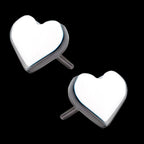 Titanium Threadless Heart Top