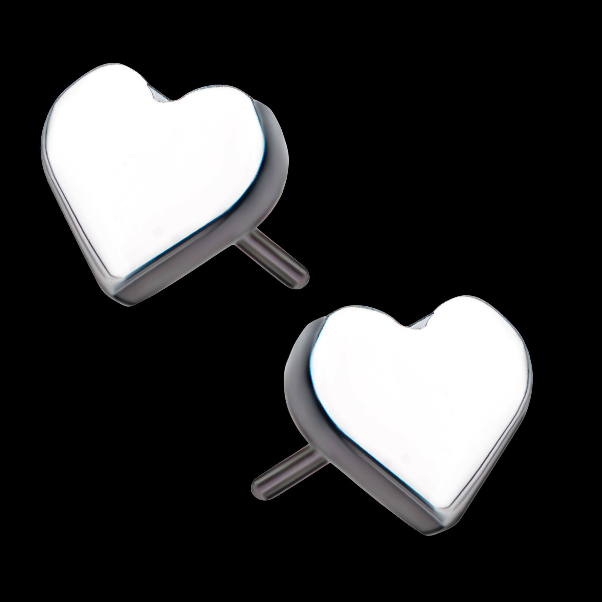 Titanium Threadless Heart Top