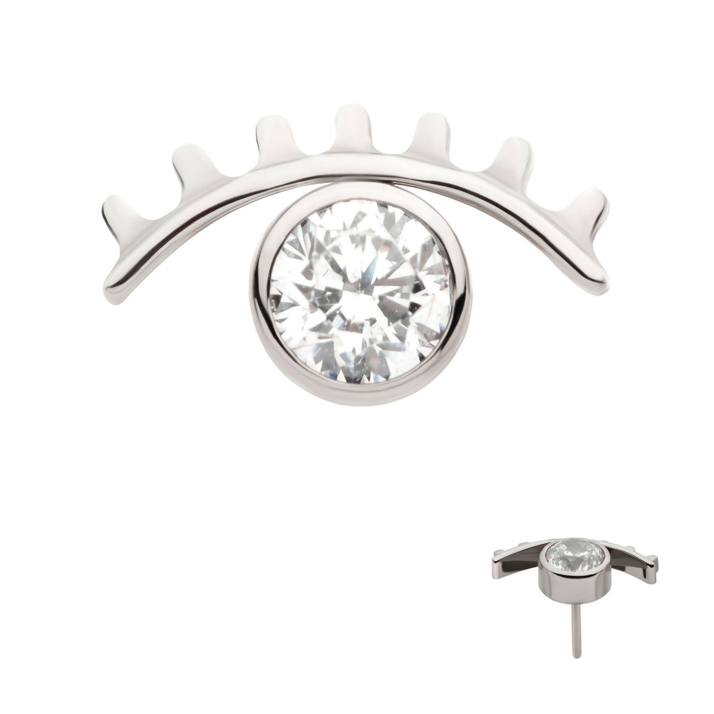 Titanium Threadless Bezel Set CZ Top - Durable & Stylish Jewelry | Live ...