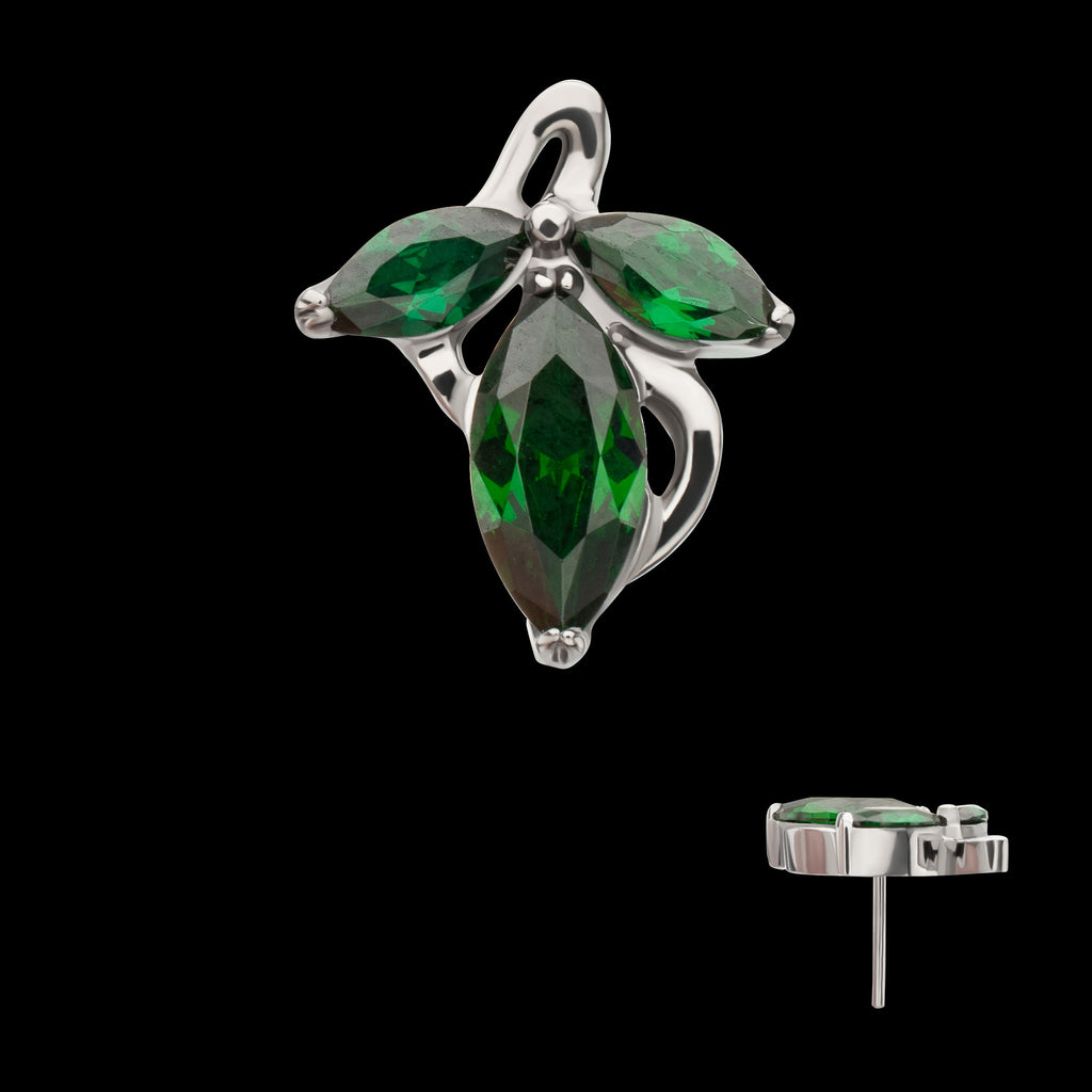 Lord of the Rings Frodo's Brooch Gem Threadless Top Earring / Nosering – Titanium