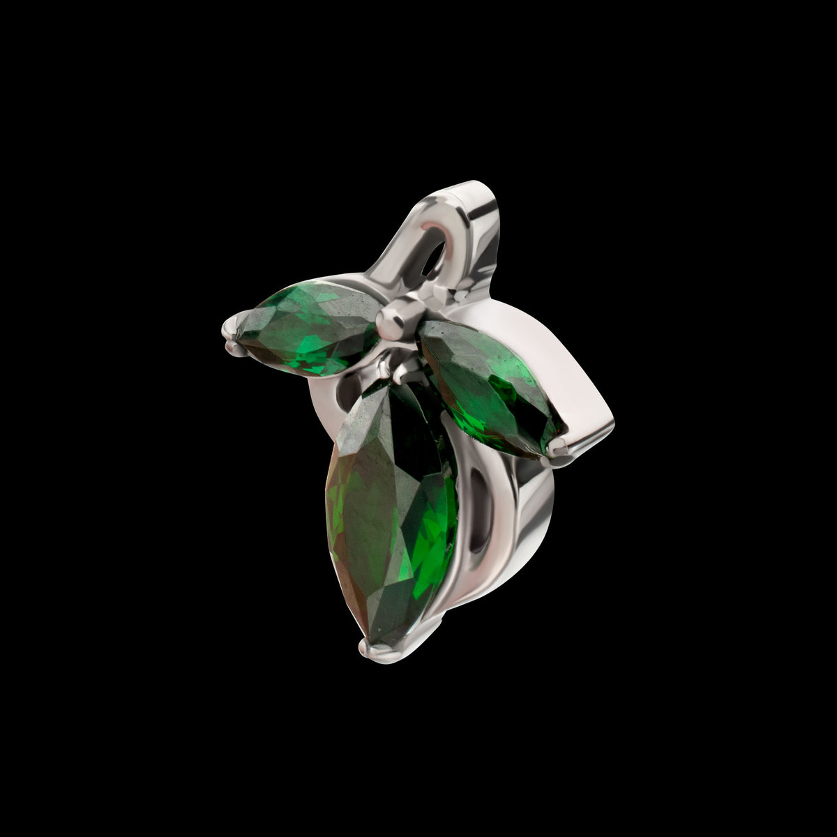 Lord of the Rings Frodo's Brooch Gem Threadless Top Earring / Nosering – Titanium